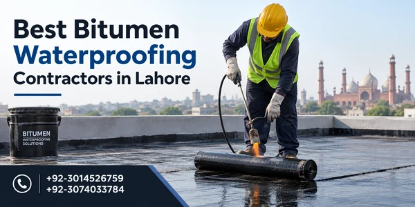 Waterproofing membrane overlap and joint installation on roof slab.